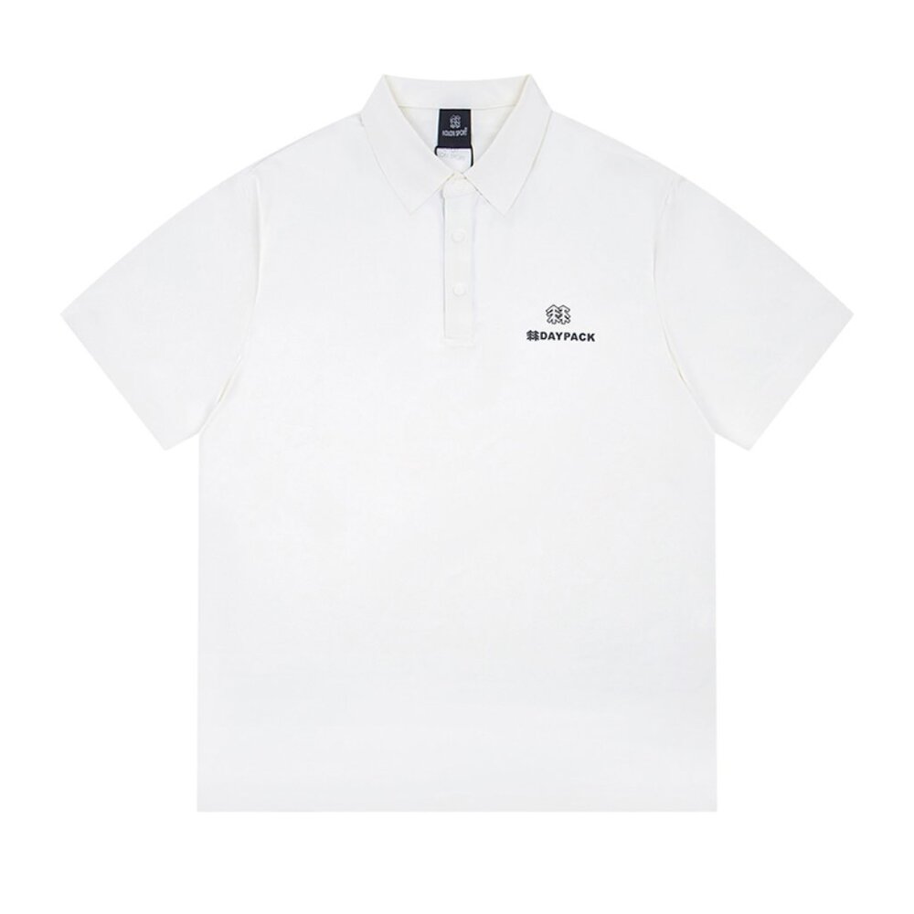 Kolon Sport White Lapel Polo Shirt